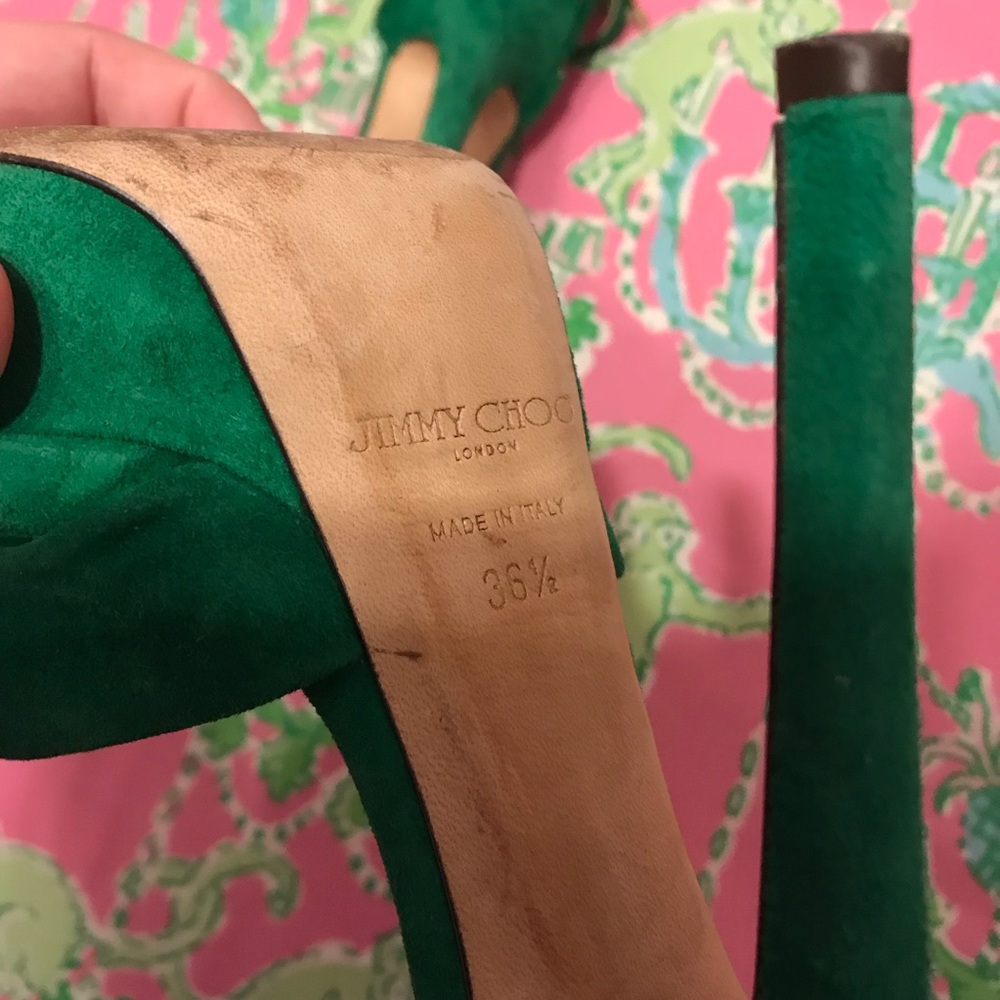 Jimmy Choo Green Heels - Picture 2 of 8